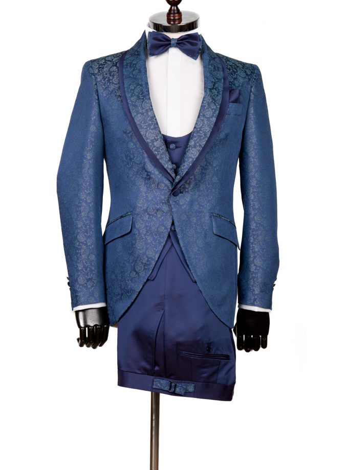 Costum ceremonie în nuanțe de albastru sidefat FRC27P55-MJ139